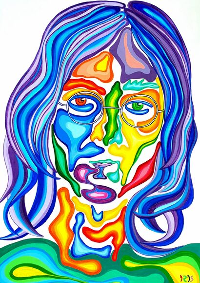 JOHN LENNON  - a Paint Artowrk by IRIS-FLUIDISM 